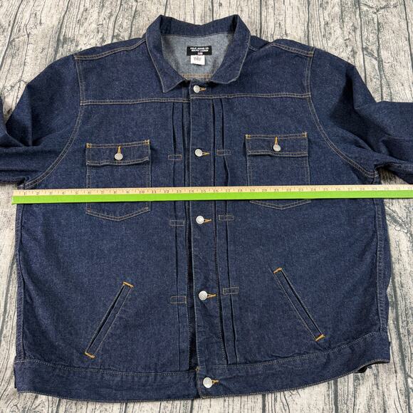 Vintage Ralph Lauren Polo Jeans Co. Blue Denim Trucker Jacket 4XL - Picture 12 of 13